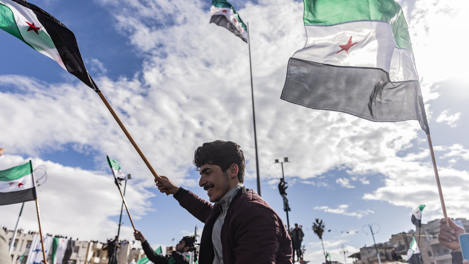 Manifestazioni a Idlib nell'anniversario della rivoluzione, 13 marzo 2024.